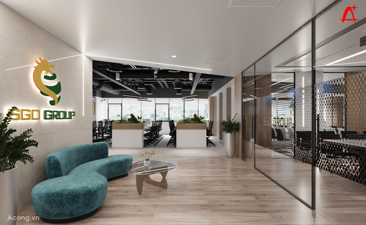 Thiết kế nội thất văn phòng SGO: Sảnh tầng